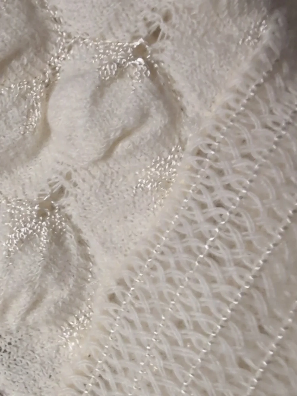 Antique‎ Vintage Hand Crochet Knit Heirloom Baby Blanket Throw